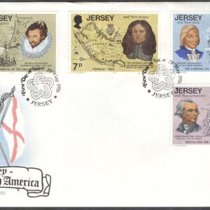 Jersey – FDC 1976-05-29 – Amerika fritt 200 år – Fartyg – Sjöfarare, 4 kpl