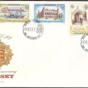 Jersey – FDC 1977-09-29 – Victoria – College 125 år – Byggnader, 4 kpl