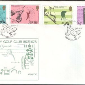 Jersey – FDC 1978-02-28 – Sport – Kungliga Golfklubben på Jersey 100 år, 4 kpl