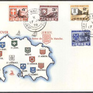 Jersey – FDC 1978-01-17 – Portomärken – Olika Motiv – Landskap, 12 kpl