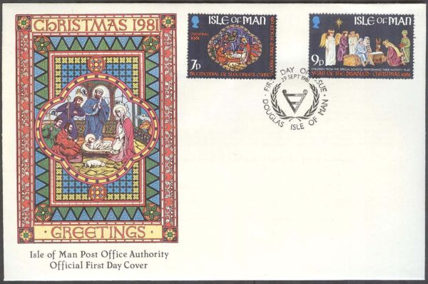 Isle of Man - FDC 1981-09-29 - Jul 1981, St Georgekyrkan 200 år, 2 kpl