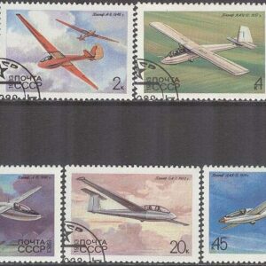 Sovjet – M 5248-5252 Segelflygplan II bla LAK-12, 5 kpl