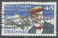 USA – M 1977 Flyg – Samuel P. Langley – Flygpionjär, 1 kpl