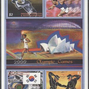 Grenada Grenadines – M 3172-3175 OS i Sydney 2000 bla Rugby, Miniark kpl **
