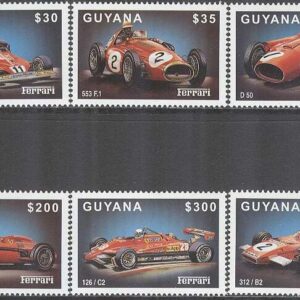 Guyana – M 6689-6694 Sport – Ferrari Bilar bla 553 F.1, 6 kpl **