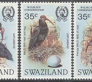 Swaziland – M  449-453 Fåglar – Skallig ibis, 5 kpl **