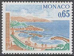 Monaco – M 1332 Vyer & Byggnader i Fürstendömmet – Stranden i Monaco, märke *