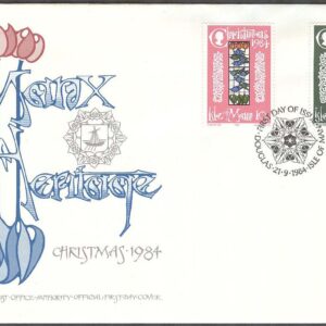Isle of Man – FDC 1984-09-21 – Jul 1984 Fönsterkonst, 2 kpl