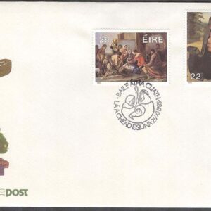 Irland – FDC 1985-11-26 – Jul 1985 I – Konst på Nationalgallerian, par + 1 kpl