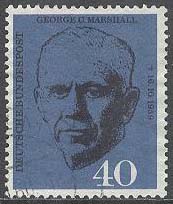 Tyskland – M  344 G C Marshall död 1 år – Nobelpristagare, 1 kpl