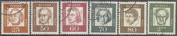 Tyskland - M  353, 356-359, 362 y Betydande tyskar, 6 olika
