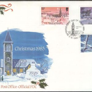 Isle of Man – FDC 1985-10-02 – Jul 1985 – Kyrkor, 3 kpl