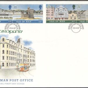Isle of Man – FDC 1987-04-29 – Europa CEPT 1987 Arkitektur, 2 par kpl