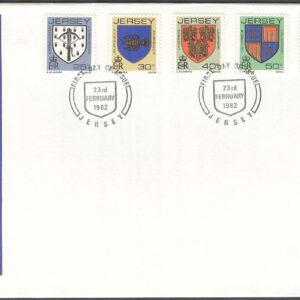 Jersey – FDC 1982-02-23 – Familjevapen, 5 kpl