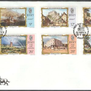 Jersey – FDC 1984-09-21 – Konst – Landskap – Jersey – Australien, 6 kpl