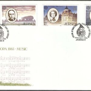 Jersey – FDC 1985-04-23 – Europa CEPT 1985, Europeiska musikåret, 3 kpl