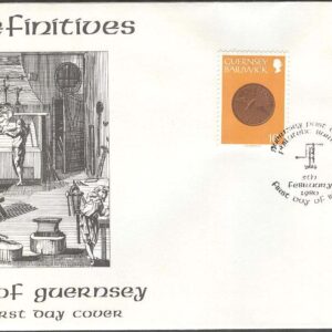 Guernsey – FDC 1980-02-05 – Mynt bla Silverjubileum, 5 kpl