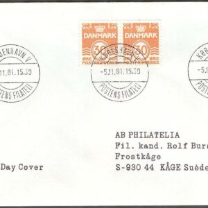 Danmark – FDC 1981-11-05 – Våglinjetyp 30 öre – 40 öre, 1 + par kpl Adressat