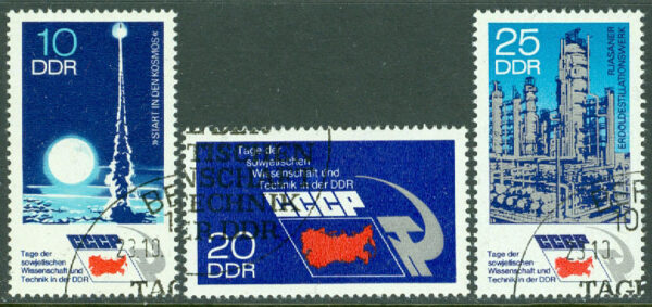 DDR - M 1887-1889 Sovjetiska dagen för vetenskap och teknik i DDR, 3 kpl