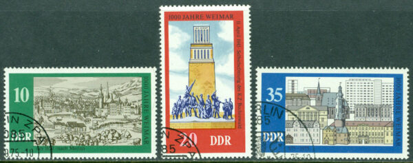 DDR - M 2086-2088 Staden Weimar 1000 år, 3 kpl