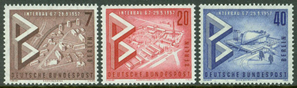 Berlin - M  160-162 Int. Byggnadsutställningen "Interbau" i Berlin, 3 kpl **