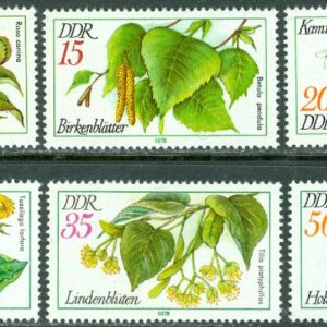 DDR – M 2287-2292 Medicinalväxter, 6 kpl **