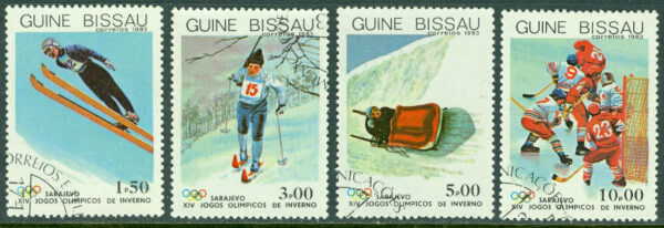 Guinea-Bissau - M  710-713 OS i Sarajevo 1984, 4 olika