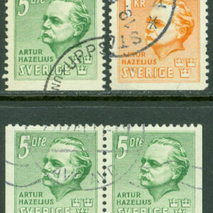 F  333-334 Artur Hazelius, 4 kpl inkl BB-par stpl
