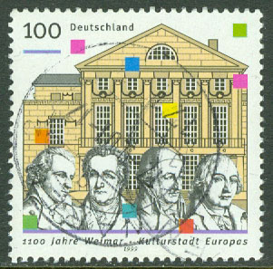 Tyskland – M 2028 Weimar 1100 år – Europas Kuturhuvudstad 1999, märke kpl