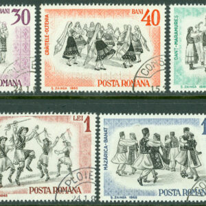 Rumänien – M 2487-2491 Folkdans, 5 ol
