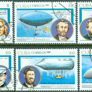 Kuba – M 3487-3492 Luftskepp bl.a. LZ-129 Hindenburg, 6 kpl stpl