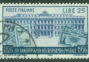 Italien – M  978 Postsparkassan 80 år, 1 kpl stpl