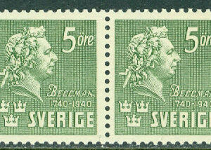 Sverige – F  324CB Carl Michael Bellman 5 öre 4+3-sid**