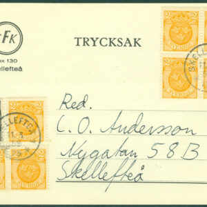 F   71+72 x 7 på trycksak SKELLEFTEÅ 11.3.58
