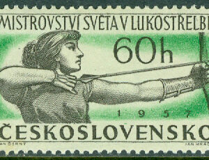 Tjeckoslovakien – M 1014 Sport, bågskytte, 60 h **