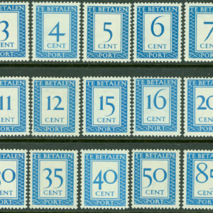 Nederländerna – M P 80-89X, 91-99X Lösenmärken, 19 ol. **