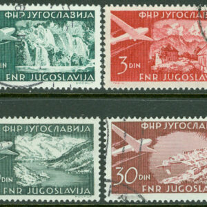 Jugoslavien – M  644-651A Flygplan över landskap, 8 ol. stpl