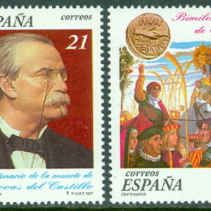 Spanien – M 2340-2341 A Casanovas, politiker och författare, Staden Elche 2000 år, 2 ol. **