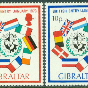 Gibraltar – M  297-298 Storbritannien upptaget i Europeiska Gemenskapen, 2 kpl **