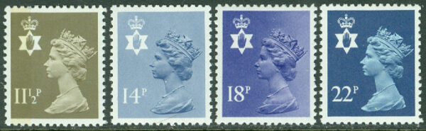 Nordirland - M   30-33 Drottning Elisabeth II, 4 kpl **