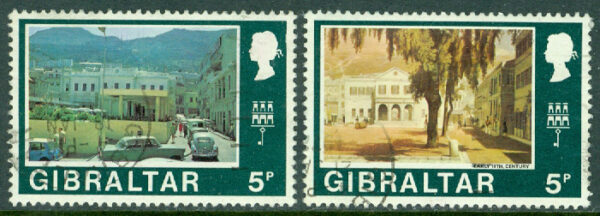 Gibraltar - M  258-259 Y Bilder från Gibraltar, 2 ol stpl