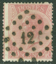 Belgien – M   17A Kung Leopold I, 40 C stpl