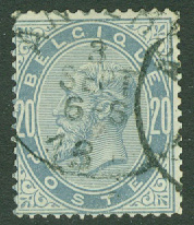 Belgien – M   36 Kung Leopold II, 20 C stpl