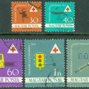 Ungern – M 1747-1751 A Hälsoväsen, Röda korset, 5 ol stpl