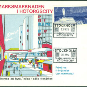 Stockholm 2/7 1972 Frimärksmarknaden i Hötorgcity