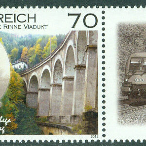 Österrike – M 2973 Tåg, Karl Ritter von Ghega, ingenjör, viadukt ”Kalte Rinne”, 1 kpl **
