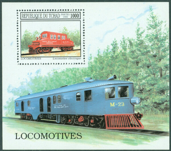 Tchad - M BL 305 Diesellokomotiv och ellok, block **