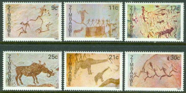 Zimbabwe - M  259-264 Hällristningar, 6 kpl **