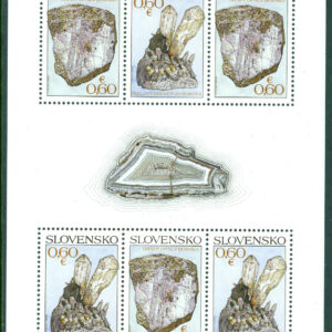 Slovakien – M  718-719 Mineraler – Opal & Quarz, Miniark kpl **