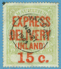 Mauritius – M  118 I Ilmärke, påtryck I,kt 1 kpl stpl